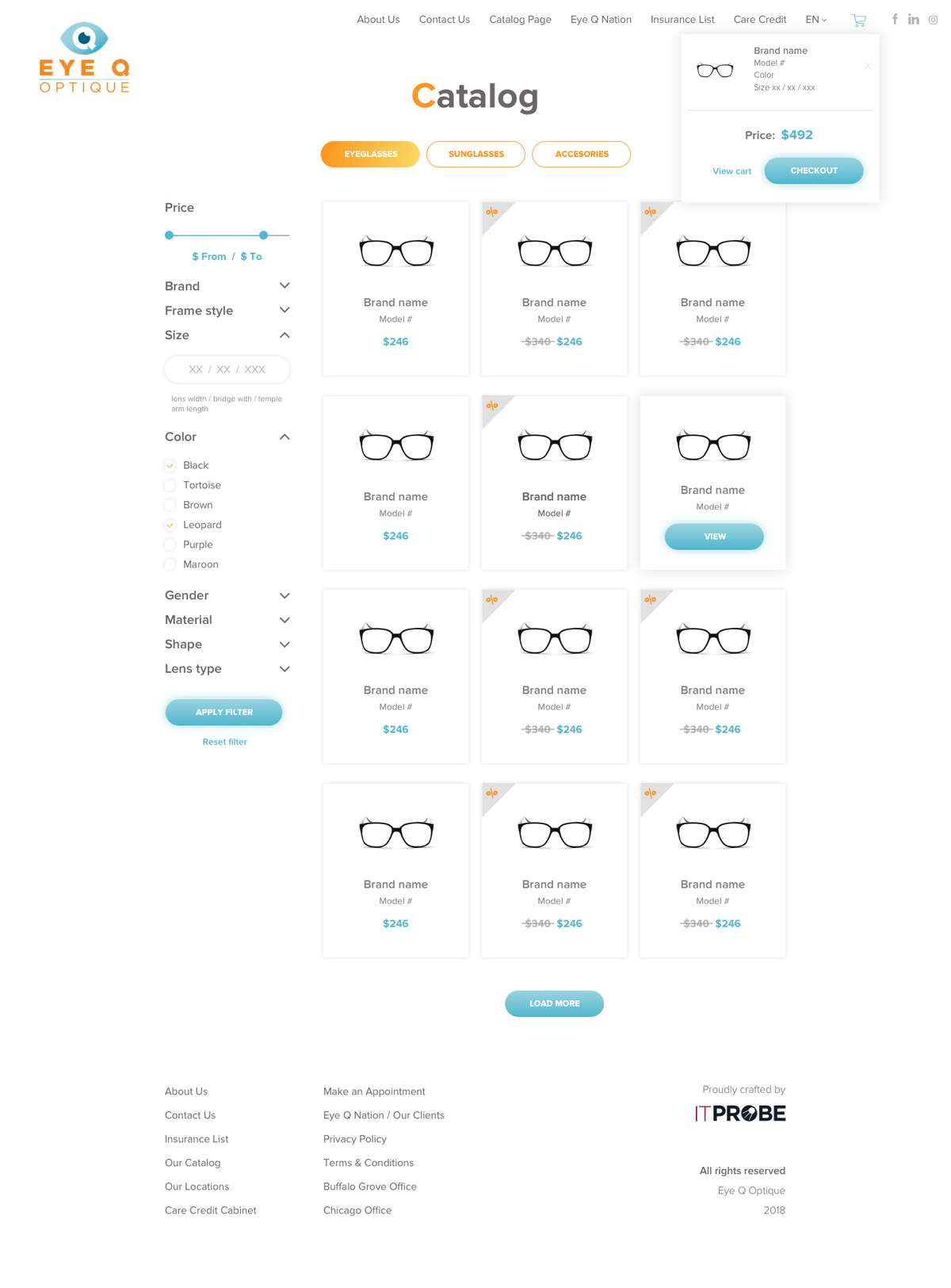 Eye Q Optique - Catalog Page Design