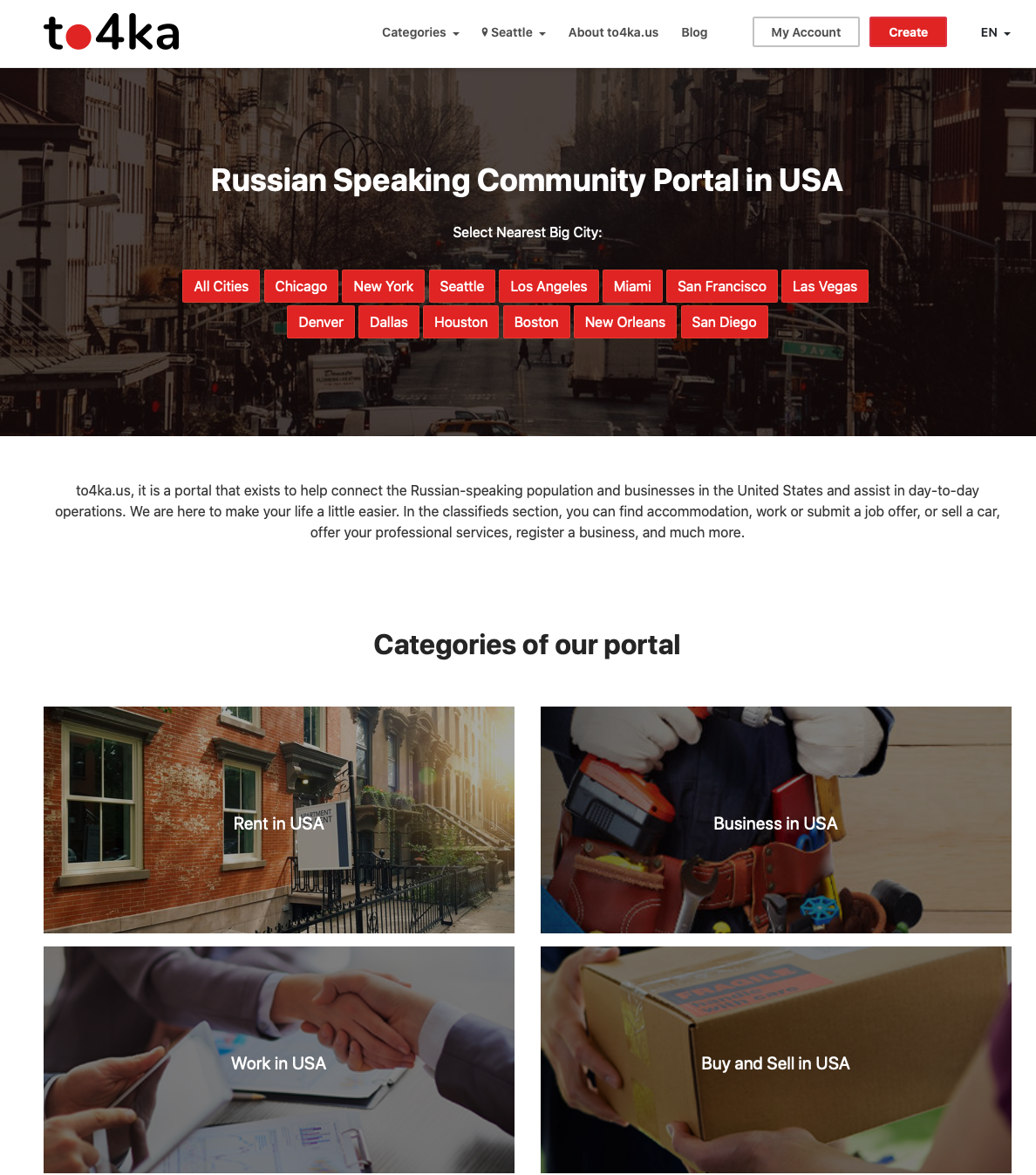 to4ka.us - Russian-speaking community portal